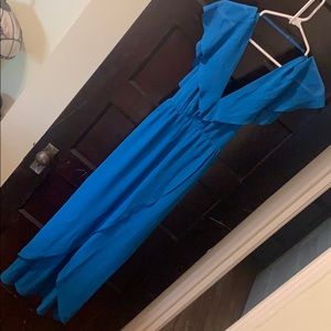 Flowy semi-sheer Romeo and Juliet formal dress